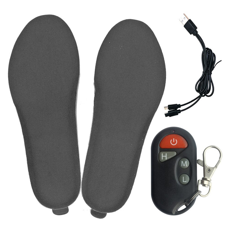 New Wireless Control Electric Heating Thermal Insoles Winter Warm Velvet 1800mAh Increase Heated Insoles for Men Women Shoe Pads