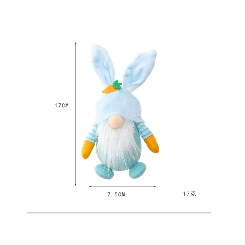 Easter Standing Bunny Gnome Faceless doll Easter Desktop Decoration Rabbit Plush Dwarf toy Home Ornament happy easter party gift