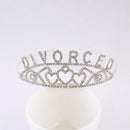 Black Gold Just Divorced Sash Tiara Crown Headband for Women Happy Divorce Party Decoration Supplies Favor Gifts