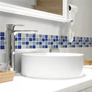 Mosaic Bathroom Waist Line Wall Stickers Waterproof Peel & Stick Art Backsplash Kitchen Office Skirting Line Decor Wallpaper