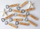 Personalized Wood Handled Bottle Opener, laser engraved, customizable, Gift for Father's Day, Bachelor Bachelorette Party, Weddi
