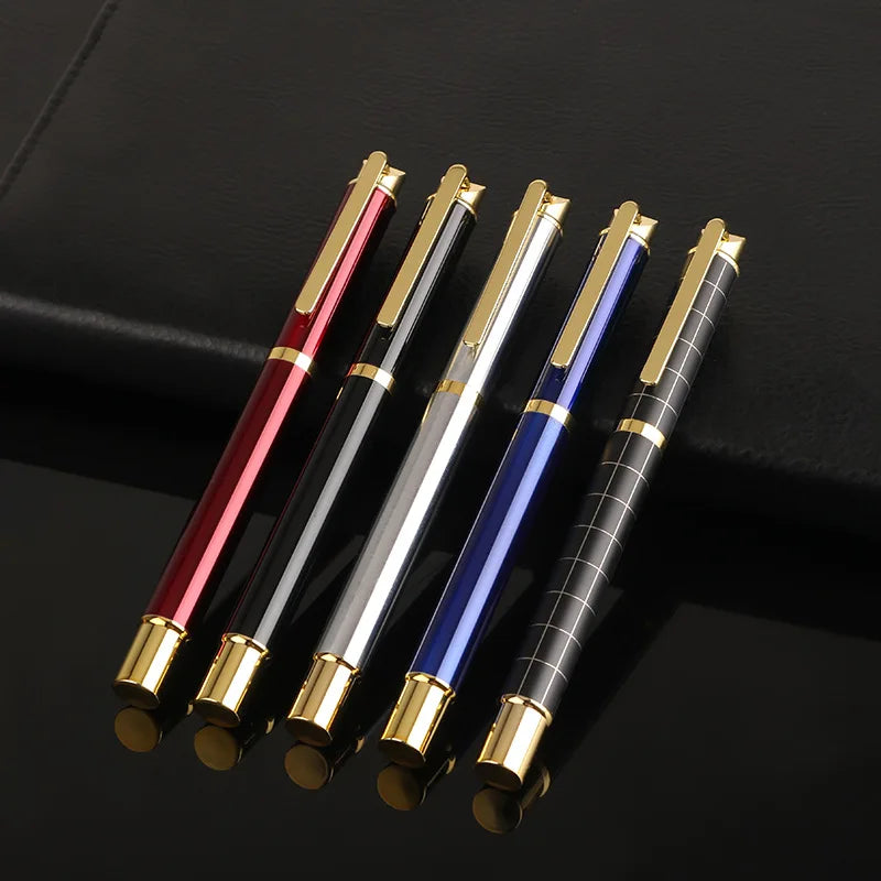 Luxury Metal Lattice Black Signature Ballpoint Pens for Business Writing Office Supplies Stationery Customized Logo Name Gift