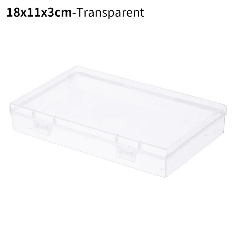 8Styles Plastic Storage Box Small Square Clear Black Box For Jewelry Diamond Embroidery Craft Bead Pill Home Storage Supply