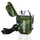 2024 New Waterproof Double Arc Lighter USB Rechargeable Windproof Plasma Lighter Outdoor Camping Flameless Smoking Accessories