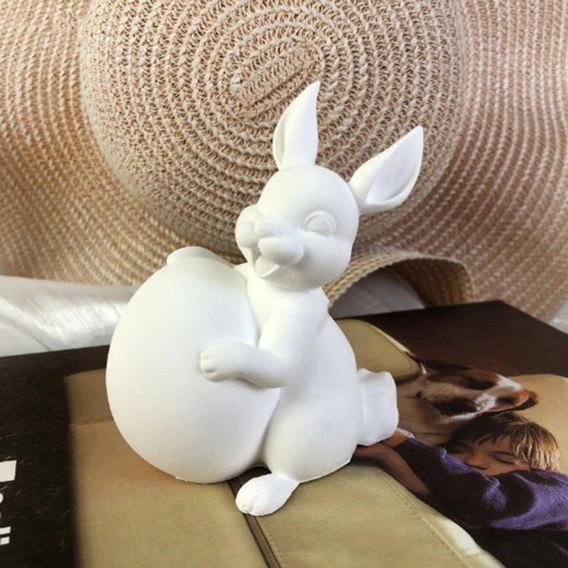 3D Easter Bunny Silicone Mold, Rabbit Hug, Easter Egg, Handmade Aromatherapy, Plaster Candle, Home Decoration Gift, 2024