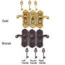 Doll House Retro Style Metal Toy Mini Furniture Pull Dollhouse Lock Key Set Brass Knobs Miniature Door Handles