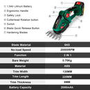 Gisam 2 in 1 Electric Hedge Trimmer 20000rpm Handheld Household Lawn Mower Garden Scissors Power Tool For Makita 18V Battery Pin