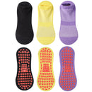 3 Pairs Men's Non-slip Silicone Floor Socks Casual Cotton Mesh Breathable Cozy Yoga Trampoline Foot Massage Ballet Dance Unisex