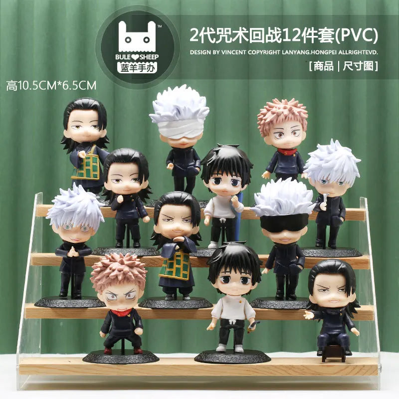 12Pcs/set Jujutsu Kaisen Figure Toys Gojo Satoru PVC Model Ornaments Kids Gift