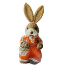 2024 New Rustic Cute Straw Rabbits Bunny Decorations Easter Party Home Garden Wedding Ornament Photo Props Crafts 35cm Decor