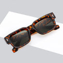 2023 New Retro Grey Square Sunglasses For Women Men Fashion transparen Frame Glasses  Eyewear Male Shades UV400 Rivets Eyeglasse