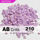Neuheiten Einfarbige AB-Quadrat-Diamantperlen für DIY-Diamantmalereien Harz AB-Steine 2,5 mm AB-Steine 1000/2000 Stück