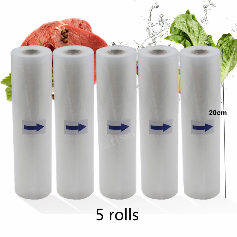 5 Rolls/Lot Kitchen Food Vacuum Bag Storage Bags For Vacuum Sealer Vacuum Packaging Rolls 12/15/20/25/28cm*500cm