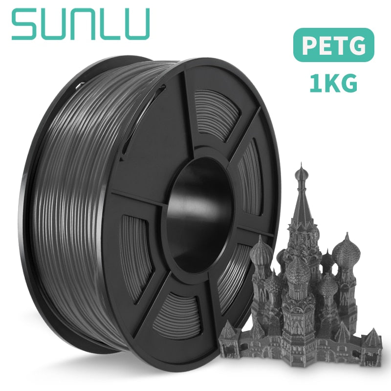 SUNLU PETG/ABS/SILK/TPU/PLA Filament 1Roll 1.75mm FDM 3D Printer Material with High Strength 100% No Bubble Filament for 3D Pen