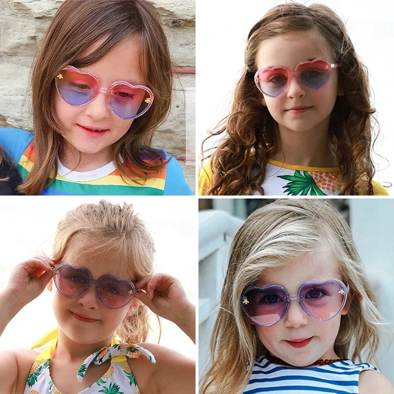 2024 Baby Girls Boys Lovely Colors Animal Bee Heart UV400 Sunglasses Children Outdoor Sun Protection Sunglasses Kids Sun Glasses