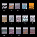 100 Pcs Small Ziplock Bags Smile Skull Pattern Portable Storage Pouch Transparent Seal Bag Baggie Accessories 2.5*3.5cm