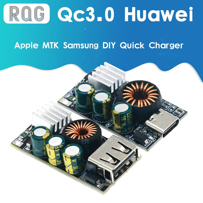 QC3.0 Apple Huawei MTK Samsung DIY Fast Charger DC 5-32V 24W Step-down Module for Emergency Charging of Mobile Phone