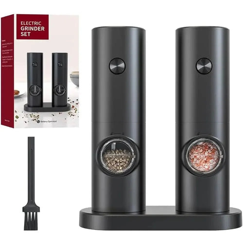 The Mill Balance | Gravity-Activated Electric Salt & Pepper Grinder Set with LED