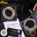 TUHE Unisex Tennis-Halsketten Silber 925 Moissanit für Damen und Herren 2MM-3MM Tenniskette für Damen Herren Hip Hop Schmuck Party Geschenk