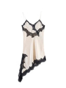 Women Fashion Sexy V-Neck Lace Elegant Halter Dress Asymmetric Hem Dress 2026 Summer New Fashion Holiday Party Beach Dresses