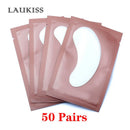 25/50/100 Paar Augenpads Wimpernunterlagen für die Wimpernverlängerung, Hydrogel-Pads, rosa, fusselfreie Sticker für falsche Wimpern