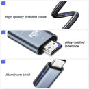 NIERBO USB C auf HDMI Kabel 2m 4K@60Hz geflochten Typ-C auf HDMI Kabel Ultra High Speed Adapterkabel für MacBook Pixel iPad Dell