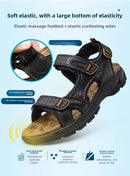 New Fashion Summer Leisure Men Shoes Beach Sandals High Quality Genuine Leather Sandals Soft Large Size Men's Sandals Size 38-48