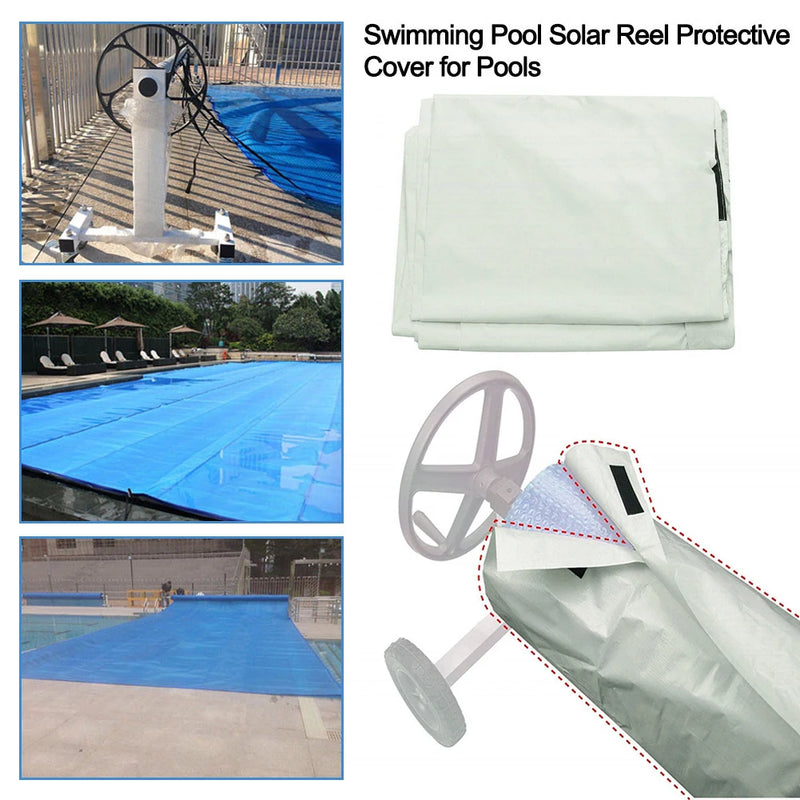 550X96cm Swimming Pool Cover Outdoor Waterproof UV Protective Pool Solar Roller Reel Protective Cover Solar Blanket Pool Tool