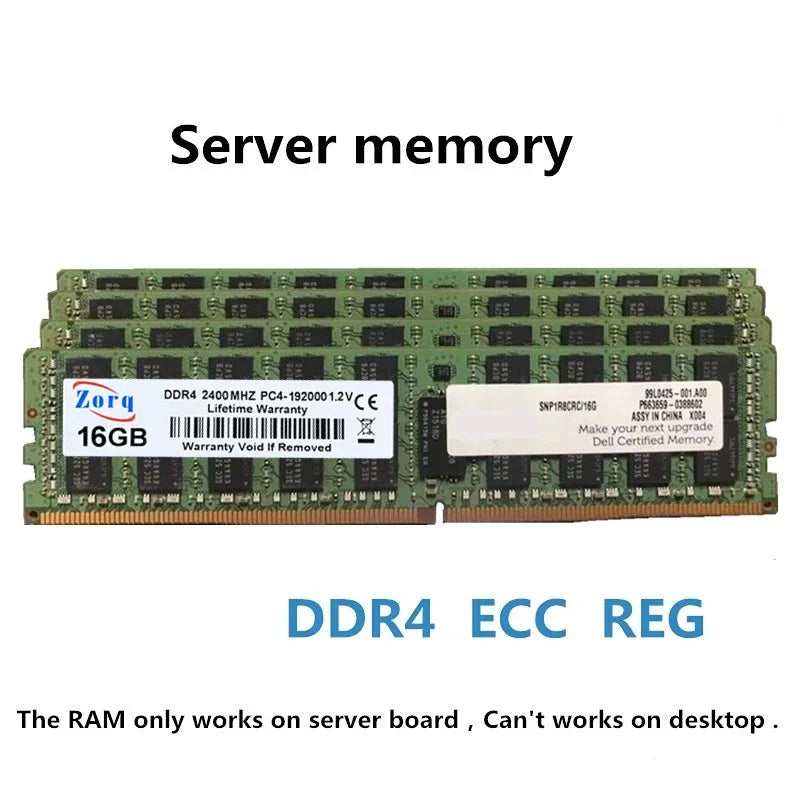 Server Memory DDR4 REG 8GB 16GB 64GB 32GB ECC Ram 2133MHZ 2400MHZ 2666MHZ 2933MHZ  Dedicated Compatible With X99 Motherboard