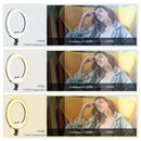 SH 18 Inch Knob Ring Light LED Selfie Video Lamp With Tripod Stand Phone Clip For YouTube Live Lighting Photo Photography Studio