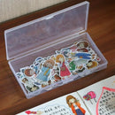 1Pcs New Stationery Holder Sticker Plastic Storage Box Manual Account Container Tool Case Mini Transparent Office Desk Organizer
