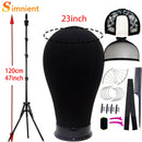 New Training Mannequin Head Canvas Block Head Display Styling Mannequin Manikin Head WigTripod Stand Free T Pins Wig Install Kit