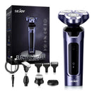 SEJOY 3 In 1 Multifunction Mens Electric Shaver Powerful Beard Nose Hair Trimmer Shaving Machine Electric Razor Waterproof