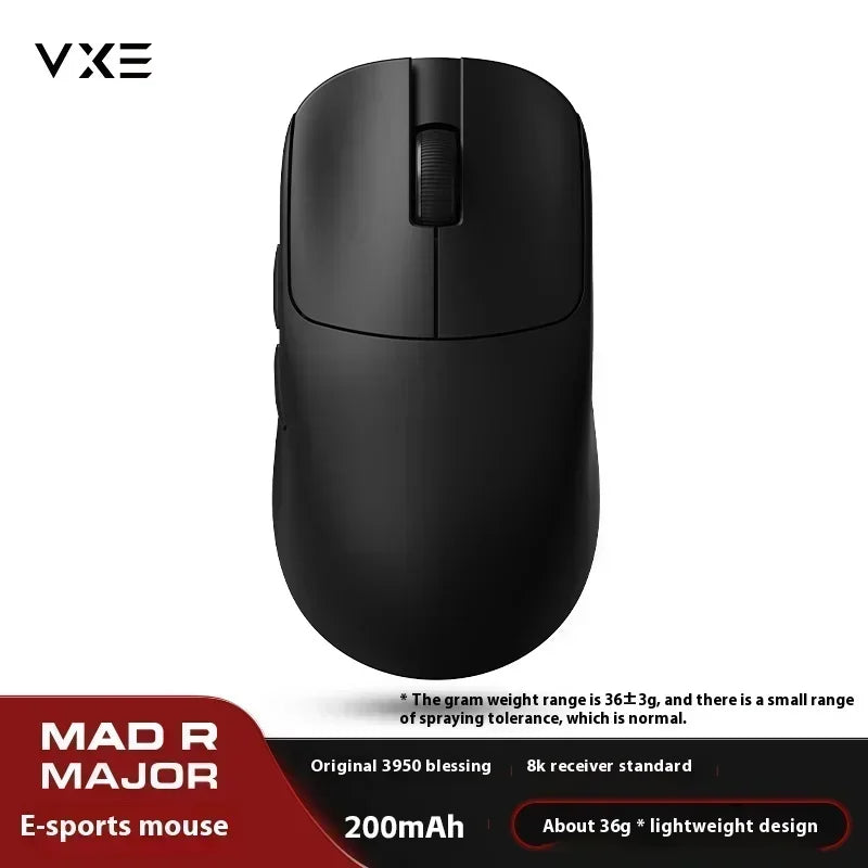 VGN VXE MAD R MAJOR Gaming Mouse  8K  PAW3950 Sensor FPS Wireless Mouse Light Weight Low Latency 36g Customize PC Gamer E-sports