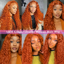 The Copper Tide | Ginger Orange Water Wave Lace Front Wig in Remy Human Hair