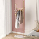 Coat Rack, Gold Garment Rack with 6 Hooks, Freestanding Clothes Stand, Metal Clothes Rail