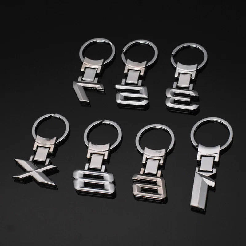 Car Keychain Holder Digital Key Ring Pendant Modified Digital Logo Metal For BMW X 1 3 5 6 7 8 Series Car Interior