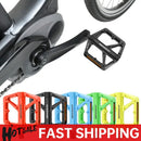 Double DU Bearing Ultralight Bike Pedals with Reflector Bicycle Platform Pedals Anti-Slip Cycling Safety Pedals for Night Riding