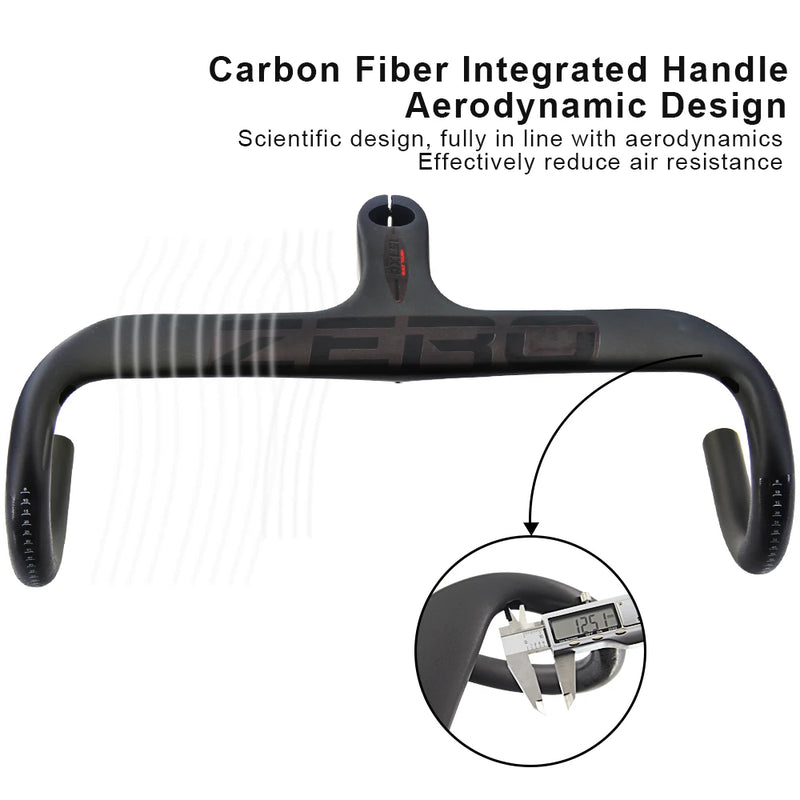 RXL SL-Carbon Road Bike Handlebar, Internal Routing, 28.6mm, Racing Drop Handlebars for Cycling, New Arrival, 1-1/8"