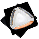 Portable Ceramic Cigar Ashtray Home 3 Slot Tube Ash Tray Travel Cigar Accessories Gift Box Packaging