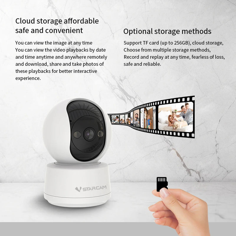 Vstarcam 5MP Home IP Camera Smart Video Camera With AI Humanoid Detection 5Ghz Wifi Full Color Night Vision Child safety Camera