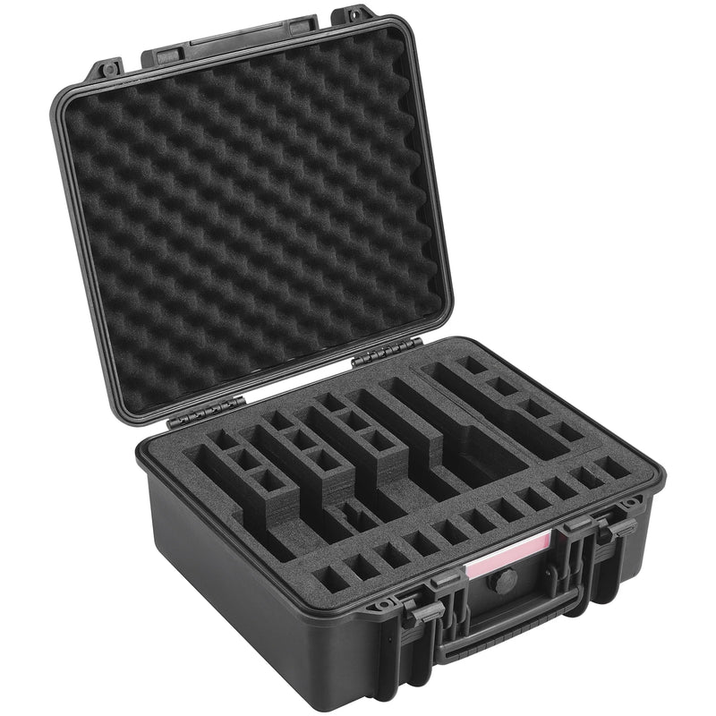 SucceBuy Hard Pistol Cases with Pre-cut PU Foam Lining Waterproof Dustproof Hard Gun Case for 1/2/5/6Pistol Lockable Pistol Case
