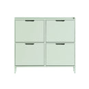 SoBuy FSR100 4 flap shoe rack 8 shelf surface shoe cabinet narrow shoe chest of drawers shoe shelf