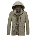 Herren Windbreaker Jacken Wasserdichte Windjacke Herren Militär Kapuzen Wasserfester Windbreaker Lässiger Mantel Herren Herbst 2022