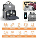 Baby Diaper Bag with Changing Pad Travel Foldable Baby Bed Bags Changing Station Mother Kids Large Capacity Stroller Organizer