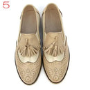 Flats Casual Shoes Women's Spring Autumn Genuine Leather Color Matching Tassel Loafers Oxford Shoes For Women Custom Shoes