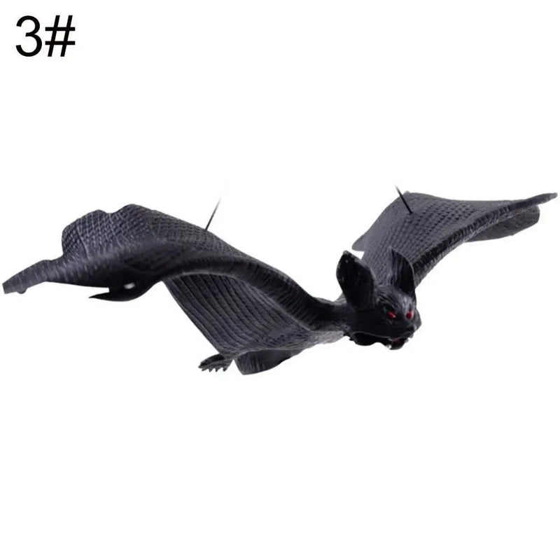 Halloween Simulation Rubber Bat Hanging Ornament Party Decor Prank Toy Prop