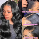 Brazilian Body Wave Human Hair Wigs Pre Plucked Hd Transparent 13x4 Lace Front Wig Bleached Knots Transparent Lace Frontal Wig