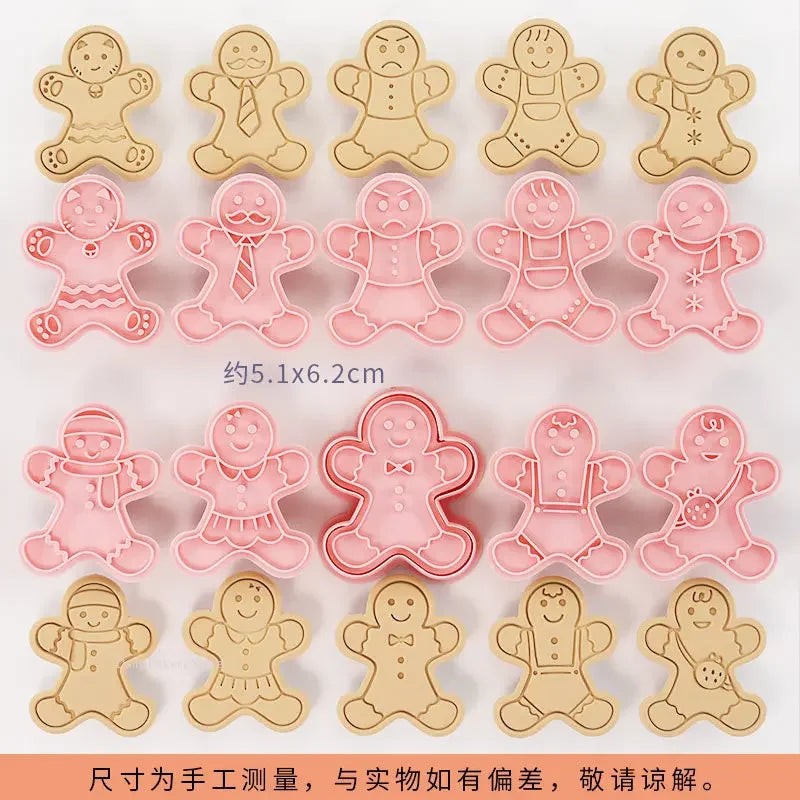 Multiple Sets DIY Cake Decorating Tools Christmas Cookie Cutters Cartoon Biscuit Mould DIY Fondant Mold Baking Tools for Kitchen