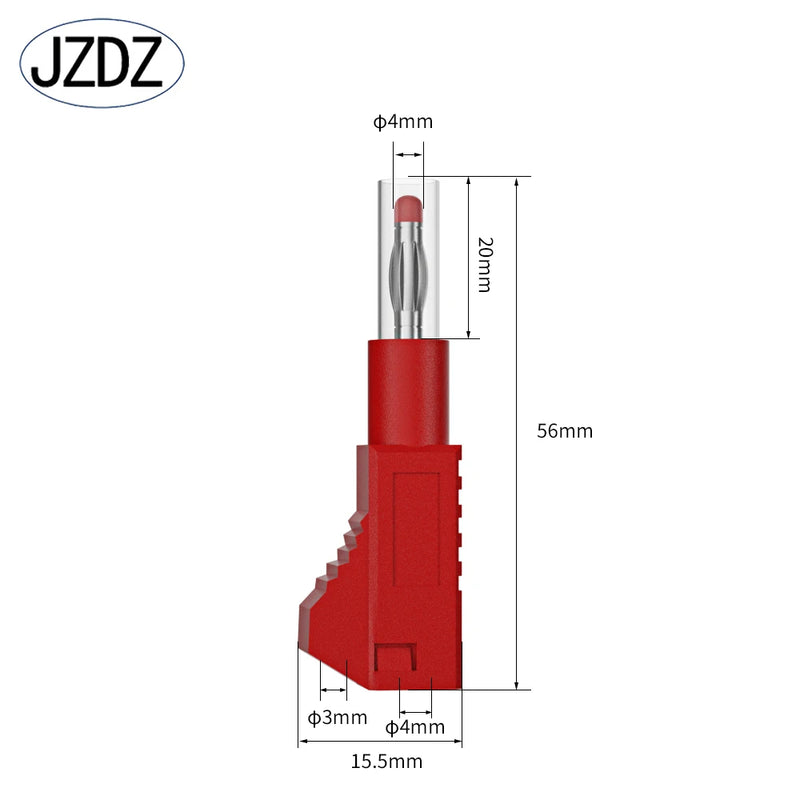 JZDZ 10pcs 4mm Banana Plug Safety Retractable Stackable Male Banana Plug  Electrical connectors DIY assembly Tools  J.10043